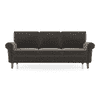 Oxford 3 Seater Fabric Sofa in Smoke Grey Colour