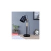 Modern Nordic Wood and Metal Study Lamp With Black Base
