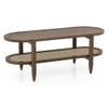 Tora Solid Wood And Cane Coffee Table In Danish Walnut Finish