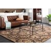 Brown Floral Wool 8x11 Carpet