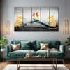 The Castle Decor Abstract Wall Painting Wooden Framed 27x48 Inch for Living Room (Style 6)