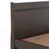 Basel Solid Wood Queen Size Non Storage Bed In Dark Chestnut Finish