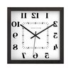 Spaces Unhooked Reversed Numeral Square Wooden Wall Clock