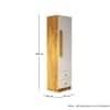 Hexa Red Wooden 1 Door Wardrobe with 2 Drawers Hanging Space in Giant Wood and Frosty White Color