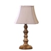 Devansh Off-White Cotton Vintage  Lamp With Wood Base (12X8X18.25)