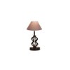 Demi Grey cotton Table lamp with Iron Base