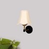 Devansh Gold Wall Mounted Lamp With Off-White Cotton Shade