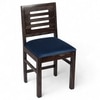 Rosslyn Sheesham Wood Dining Chair in Mahogany Finish & Navy Blue Velvet Cushion Seat