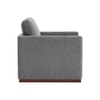 Bobby Boucle Fabric Lounge Chair in Grey Colour
