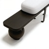 Noble Aura Metal Bench in White Finish