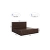 Keaton Sheesham Wood King Size Bed Box Storage Walnut Finish (72 x 78 inches)