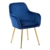 Hilsa Fabric Accent Chair in Blue Colour
