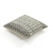 Cable Knit Dark Grey  And Natural Cotton Cushion Cover 18X18 Inches