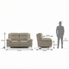 Emila Fabric Two Seater Motorized Recliner in Fossil Weave Colour