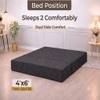 Coirfit Folding 2 Seater Double Foam Fold Out Sofa Cum Bed  in Dark Grey Colour
