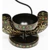 Desert Art Metal Handpainted Black Ganesha Tealight Holder
