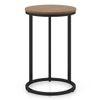 Delphine Solid Wood Side Table in Amber Walnut Finish