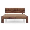 Kuba Solid Wood King Size Bed Without Storage (Teak Finish)