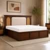 Virasat Solid Wood Comfort King Bed Box Storage Provincial Teak Finish Mattress 72 x 78 Inches