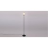 Rick Black Glass Shade Floor Lamp