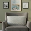 Moss Knit Foil Print Pale Whisper  And Silver Cushion Cover 12X20 Inches