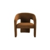 Ashley Velvet Accent Chair in Brown Colour