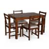 Globally Indian Sheesham Wood 4 Seater Dining Table Set With 4 Seater Cushioned Chairs