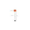 Flynn Orange Fabric Floor Lamp with Black Iron Base