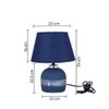 Linear Pattern Artisan Table Lamp Blue Base