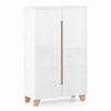 Oslo High Gloss 21 Pair Shoe Rack In White Finish