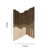 Handmade Wool Shaped Rug Modern Abstract Brown Beige 6 x 9 Feet Carpet
