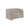 Homro Velvet 1 Seater Sofa in Cream Colour