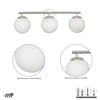 Hollis 3 Light Bathroom Wall Light With Opal Glass In Nickel Finish