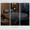 Stoa Paris Comforter Set Double Bed, 300TC Satin Double Bed Comforters in Twilight Embrace