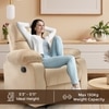 Helios One Seater Fabric Manual Recliner in Beige Colour