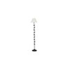 Brooke Black Cotton Shade Floor Lamp