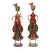 Desert Art Metal Handpainted Akhira Musician Showpiece Set of 2