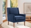 Leston Upholstered Fabric Arm Chair in Blue