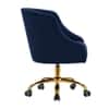 Doe Buck Clemence Modern Blue Tufted Velvet Office Chair