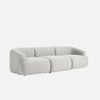 Zenliving Wood 3 Seater With Upholstery Non Storage Sofa In Beige Colour