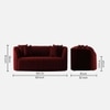 Baiwang Fabric Sofa (Maroon)