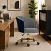 Doe Buck Paolo Blue Houndstooth Upholstered Swivel Office Chair