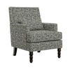 Lark Printed Canvas Geometry Fabric Lounge Chair inGreen Colour