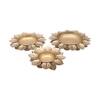 Lotus Cut Urli Set Of 3 In Gold Colour