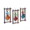Desert Art Metal Handpainted Lady Musician Doll Wall Hanging Set of 3