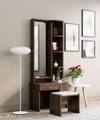 Hexa Red Wooden Dressing Table in Flower Wenge Colour