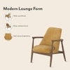 Dakota Lounge Chair In Stria Mustard