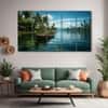 The Castle Decor Kerala Boat Wall Painting Wooden Framed 27x48 Inch (Style 4)