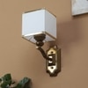 Eliante Cloth Shade Wall Lights Mild Steel & Fabric Material Antique & White Finish