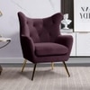 Dawson Solid Wood Accent Chair in Purple Colour